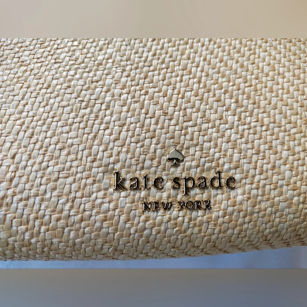 BNWT Kate Spade Crossbody Clutch Straw Bag - Picture 6 of 7
